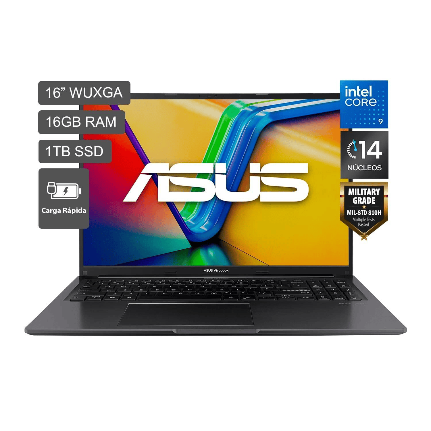 Laptop Asus Vivobook 16 Intel Core 9 270h 16gb 1tbssd 16 Wuxga